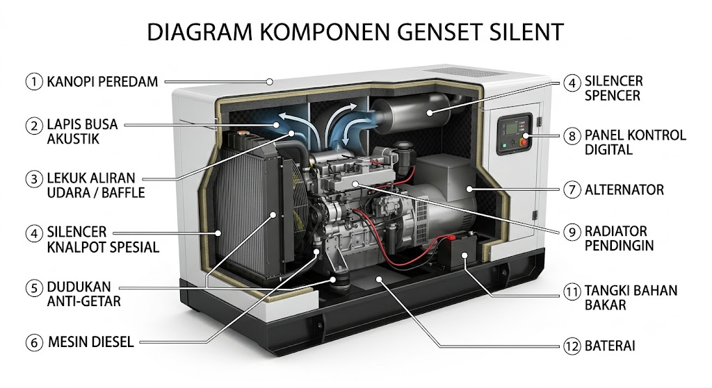 prinsip kerja genset silent