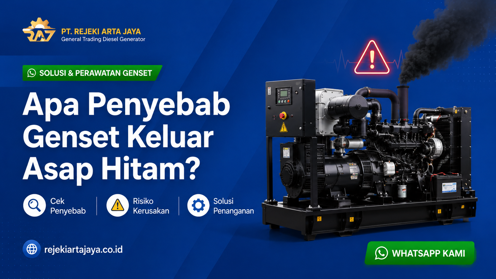 Apa Penyebab Genset Keluar Asap Hitam?